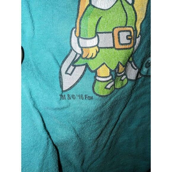 Liquid Blue Men's Tie-dye Simpsons, The Christmas Cheer T-Shirt Green Large - Picture 6 of 8